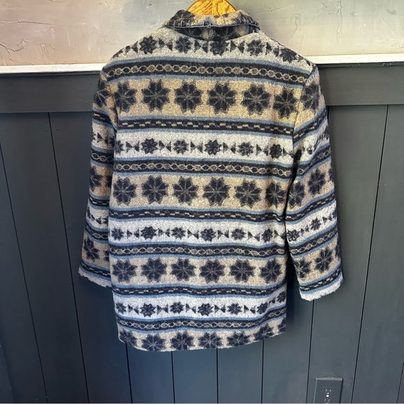 Christopher & Banks Wool Blend Patterned Women's Blazer‎ Jacket size Large - Picture 2 of 15